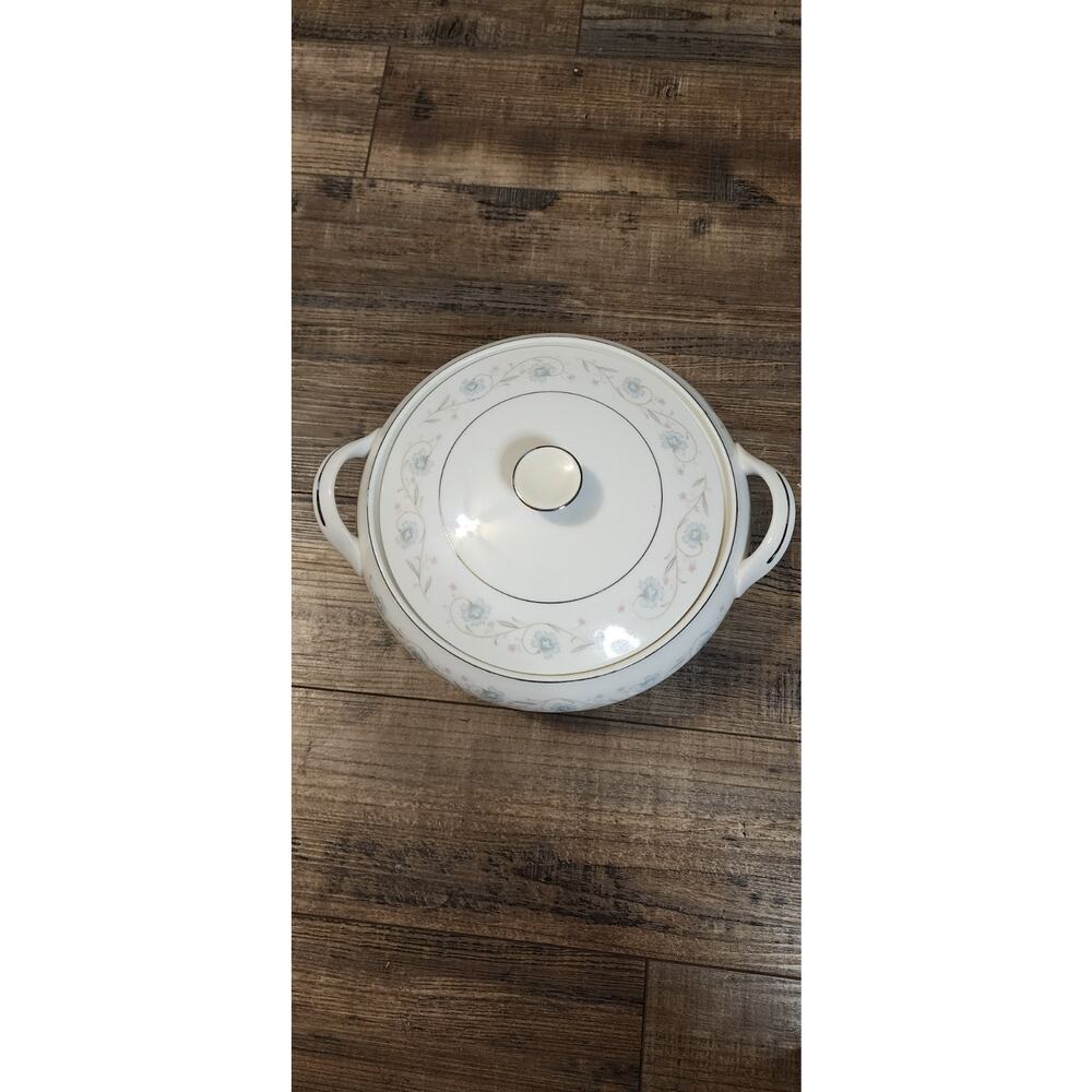 Vtg English Garden Fine China Casserole Soup Serving Dish with Lid #1221 Box33